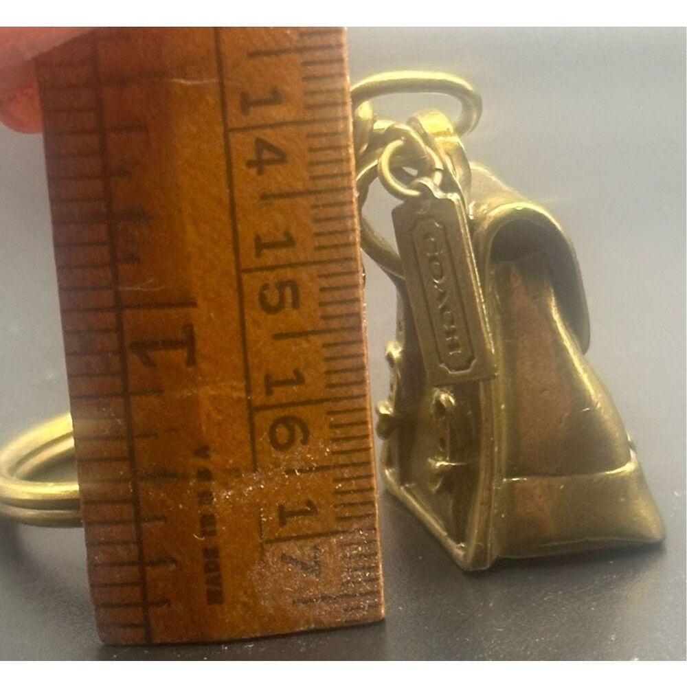 Coach Daypack Icon Vintage Brass Key Chain Key Charm - Picture 10 of 10